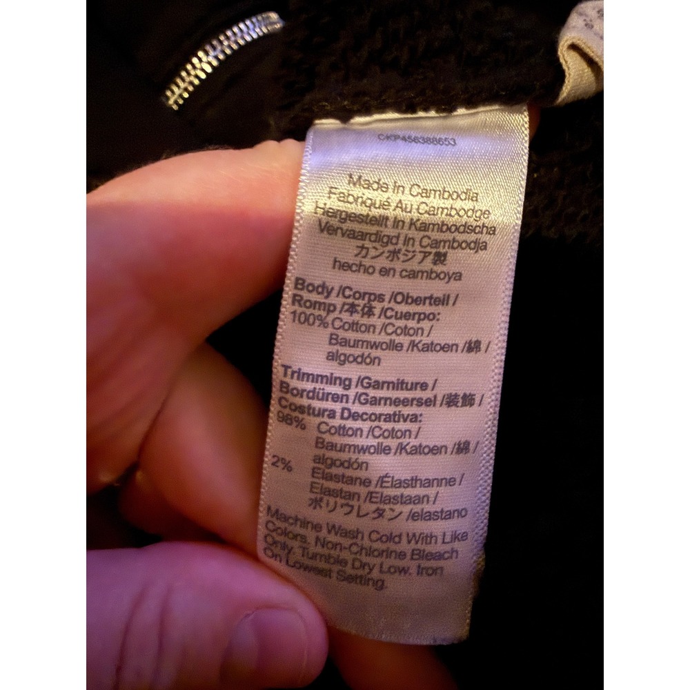 Madewell MWL Quarter Zip Sweatshirt Womens Small Black Betterterry Mock Neck - Picture 4 of 8